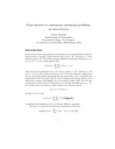 Limit superior and limit inferior / Calculus of variations / Continuous function / Series / Mathematical analysis / Calculus / Γ-convergence