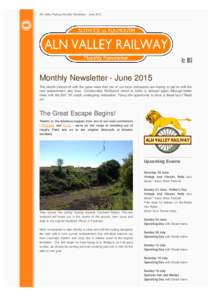 Aln Valley Railway Newsletter June 2015