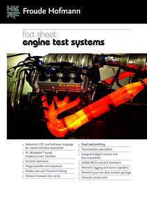 fact sheet:  engine test systems >