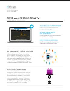 AN UNCOMMON SENSE OF THE CONSUMER ™ DRIVE VALUE FROM SOCIAL TV NIELSEN SOCIAL FOR NETWORKS