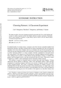 THE JOURNAL OF ECONOMIC EDUCATION, 44(1), 47–57, 2013 C Taylor & Francis Group, LLC Copyright  ISSN: printonline DOI: 