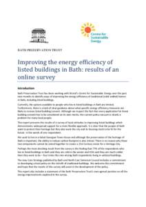 Microsoft Word - Improving the energy efficiency of listed buildings in Bath - results of an online survey _Bath Preservation T