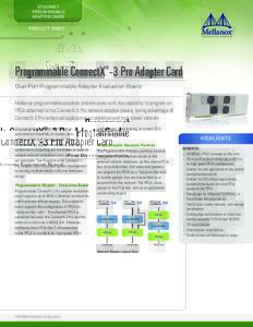 ETHERNET PROGRAMMABLE ADAPTER CARDS PRODUCT BRIEF