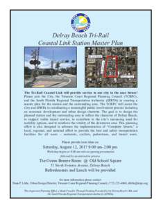 Delray Beach Tri-Rail Coastal Link Station Master Plan NE 3rd A ve.  NE 1st Street