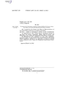 126 STAT[removed]PUBLIC LAW 112–101—MAR. 14, 2012 Public Law 112–101 112th Congress