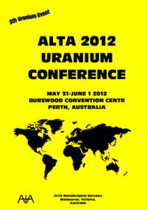 ALTA Uranium 2012 Proceedings