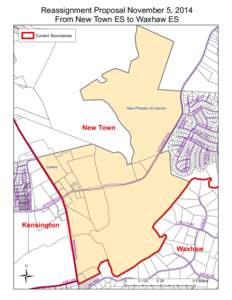Reassignment Proposal November 5, 2014 From New Town ES to Waxhaw ES Current Boundaries NIG