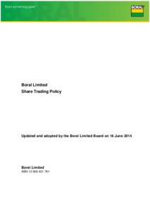 Microsoft Word - L-ASX-Revised Share Trading Policy - 19 Jun 2014