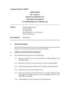 Draft Board Minutes 5 Feb 2013