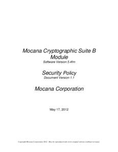 Microsoft Word[removed]Mocana Suite B (5 4fm) Security Policy.doc