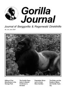 Gorilla Journal Journal of Berggorilla & Regenwald Direkthilfe No. 34, June 2007