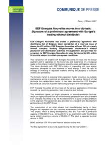 EDF Energies Nouvelles / EDF Luminus / Biofuel / Ethanol fuel / Sustainable energy / EDF Energy / Électricité de France / Energy / Sustainability