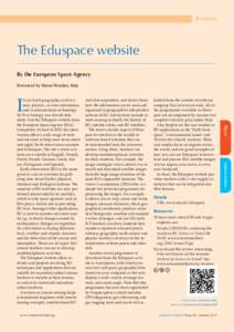 Reviews  The Eduspace website By the European Space Agency Reviewed by Marco Nicolini, Italy