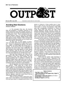 38th Year of Publication  February 2008—Issue #208 PUBLISHED BY AMERICANS FOR A SAFE ISRAEL