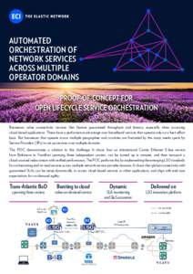 AUTOMATED ORCHESTRATION OF NETWORK SERVICES ACROSS MULTIPLE OPERATOR DOMAINS PROOF-OF-CONCEPT FOR