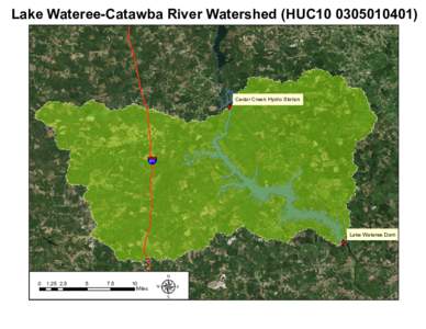 Lake Wateree-Catawba River Watershed (HUC10Cedar Creek Hydro Station Y X