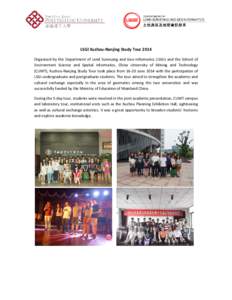 LSGI Xuzhou-Nanjing Study Tour 2014 Organized by the Department of Land Surveying and Geo-Informatics (LSGI) and the School of Environment Science and Spatial Informatics, China University of Mining and Technology (CUMT)