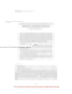 Proceedings of Symposia in Applied Mathematics Volume 68, 2010 A Rosetta Stone for Quantum Mechanics with an Introduction to Quantum Computation Samuel J. Lomonaco, Jr.