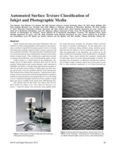 Automated Surface Texture Classification of Inkjet and Photographic Media