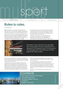 sport MULLINS Issue Number 34  Newsletter of Mullins Lawyers