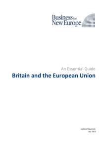 An Essential Guide  Britain and the European Union Updated Quarterly July 2013