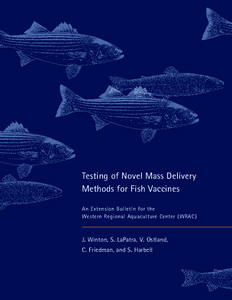 Testing of Novel Mass Delivery Methods for Fish Vaccines An Extension Bulletin for the Western Regional Aquaculture Center (WRAC)  J. Winton, S. LaPatra, V. Ostland,
