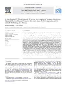 In-situ chemical, U–Pb dating, and Hf isotope investigation of megacrystic zircons, Malaita (Solomon Islands): Evidence for multi-stage alkaline magmatic activity beneath the Ontong Java Plateau