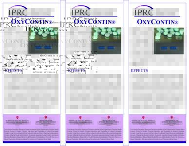 IPRC  Indiana Prevention Resource Center  OXYCONTIN®