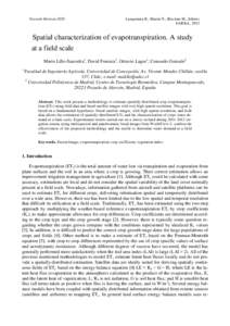 Towards HorizonLasaponara R., Masini N., Biscione M., Editors EARSeL, 2013  Spatial characterization of evapotranspiration. A study