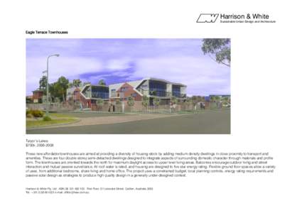 Harrison & White  Sustainable Urban Design and Architecture Eagle Terrace Townhouses