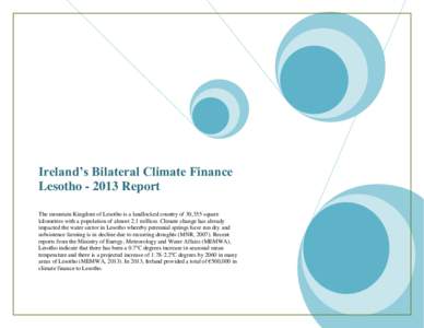 Ireland’s Bilateral Climate Finance  Lesotho[removed]Report