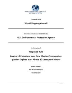 World shipping council comments: OGV NPRM