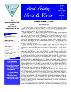 First Friday News & Views THE MONTHLY NEWSLETTER  PRIESTLY MAN DATING