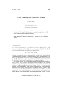 209  Doc. Math. J. DMV On the Dimension of a Composition Algebra Markus Rost