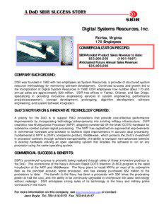Digital Systems Resources, Inc. Fairfax, Virginia 170 Employees