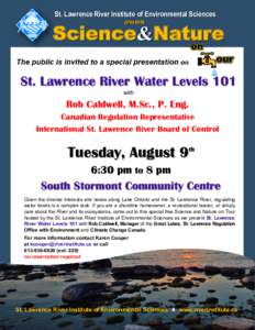 St. Lawrence River Institute of Environmental Sciences presents Science&Nature on