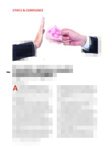ETHICS & COMPLIANCE  Constant vigilance needed against corruption by Dietrich Georg