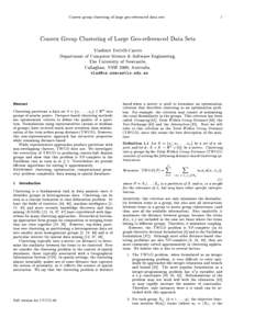 Convex group clustering of large geo-referenced data sets  1 Convex Group Clustering of Large Geo-referenced Data Sets