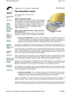 The Monolithic Dome  Page 1 of 8 Free Information