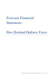 New Zealand Defence Force - Forecast Financial Statements - Vol 4 External Sector - Information Supporting the Estimates[removed]Budget 2010