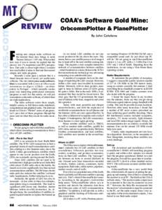 MT REVIEW COAA’s Software Gold Mine: OrbcommPlotter & PlanePlotter By John Catalano