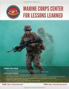 MARINE CORPS CENTER FOR LESSONS LEARNED  INSIDE THIS ISSUE: ▪▪ Special Purpose MAGTF - Crisis Response Evolution and 14.1 Rotation ▪▪ Joint Exercise Valiant Shield[removed]Marine Corps Support of Air Sea Battle Co