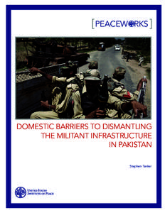 [ PEACEW  RKS [ DOMESTIC BARRIERS TO DISMANTLING THE MILITANT INFRASTRUCTURE