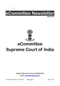 Cover page  eCommittee Newsletter AprileCommittee