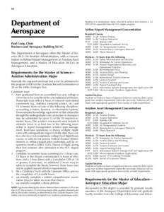 54  Aerospace Department of Aerospace