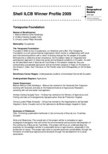 Microsoft WordRGS-IBG Shell ILCB proposal Yanapuma Foundation.doc