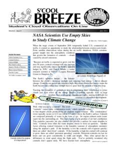 Volume 3 , Issue 4  June 2003 NASA Scientists Use Empty Skies to Study Climate Change