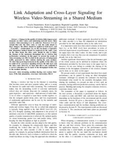 Link Adaptation and Cross-Layer Signaling for Wireless Video-Streaming in a Shared Medium