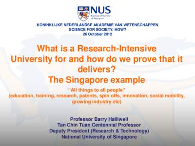 NUS Corporate Presentation slides updated 4 March 2010