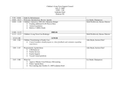 Microsoft Word - CLTS Council Agenda July[removed]_2_.doc
